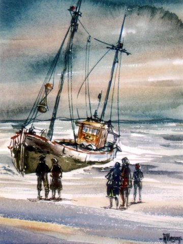 gestrand schip